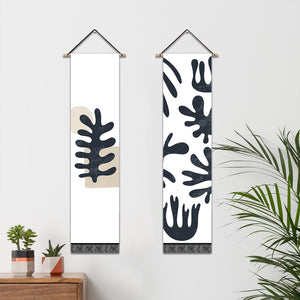 2 Pack Abstract Simplicity Modern Wall Art Tapestries Vertical,Aesthetic Tapestry Art Long Tapestries for Room (12.8 X 51.2 Inch)
