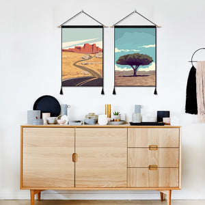 2 Pack NEVADA And SOCOTRA ISLAND Modern Wall Art Tapestries Vertical,Aesthetic Tapestry Art Short Tapestries for Room (13.8 X 19.7 Inch)