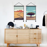 2 Pack NEVADA And SOCOTRA ISLAND Modern Wall Art Tapestries Vertical,Aesthetic Tapestry Art Short Tapestries for Room (13.8 X 19.7 Inch)