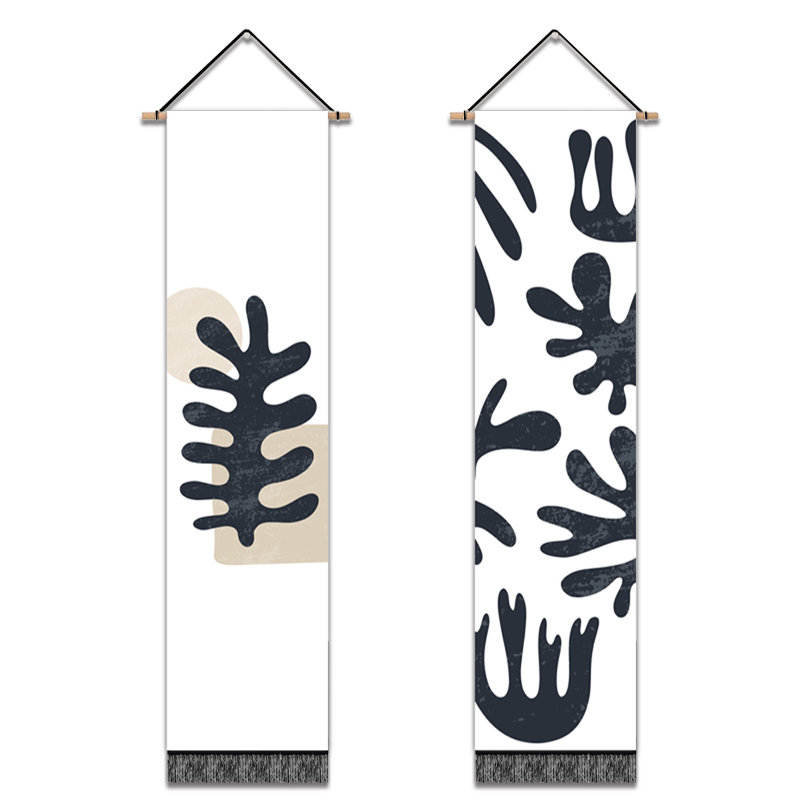 2 Pack Abstract Simplicity Modern Wall Art Tapestries Vertical,Aesthetic Tapestry Art Long Tapestries for Room (12.8 X 51.2 Inch)