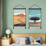2 Pack NEVADA And SOCOTRA ISLAND Modern Wall Art Tapestries Vertical,Aesthetic Tapestry Art Short Tapestries for Room (13.8 X 19.7 Inch)
