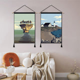 2 Pack MICHIGAN And MAINE Modern Wall Art Tapestries Vertical,Aesthetic Tapestry Art Short Tapestries for Room (13.8 X 19.7 Inch)