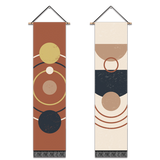 2 Pack Abstract Geometry Modern Wall Art Tapestries Vertical,Aesthetic Tapestry Art Long Tapestries for Room (12.8 X 51.2 Inch)