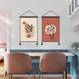 2 Pack Botanical Wall Art Tapestries Vertical,Aesthetic Tapestry Art Short Tapestries for Room (13.8 X 19.7 Inch)