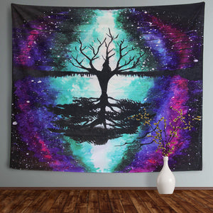 Sinonarui Forest Tapestry Psychedelic Tree Tapestry for Bedroom Aesthetic NatureTapestry Tree Starry Tapestry Wall Hanging for Room Decor, for Women Men Boys, Ethereal Tree Tapestry
