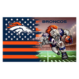 NFL Broncos flag Polyester Digital Printing 3x5ft Outdoor Banner with Brass Grommets