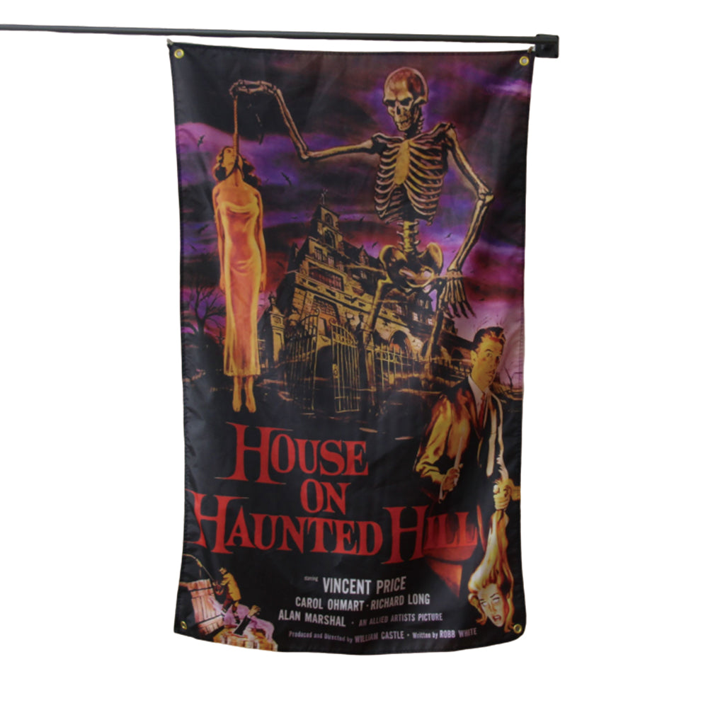 House-On-Haunted-Hill flag Polyester Digital Printing 3x5ft Outdoor Banner with Brass Grommets