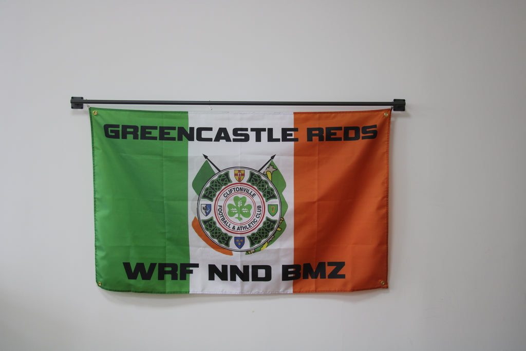 GREENCASTLE REDS flag Polyester Digital Printing 3x5ft Outdoor Banner with Brass Grommets