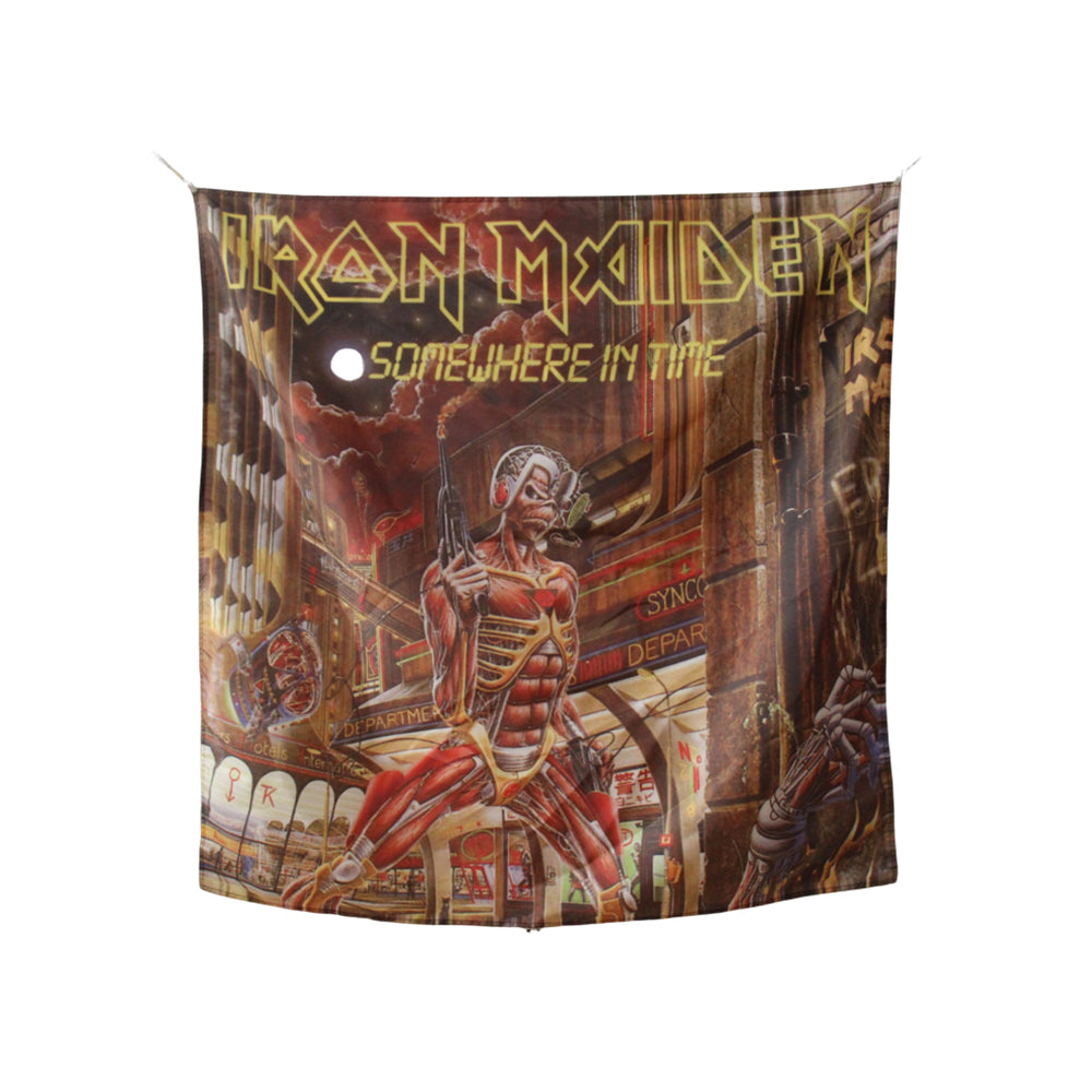 IRON MAIDEN Somewhere in Time flag 100% Polyester Digital Printing  Outdoor Banner