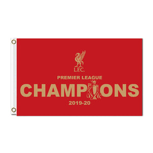 PREMIER LEAGUE CHAMPIONS  LFC 2019-20 100% Polyester Digital Printing 3x5ft Banner with Brass Grommets
