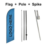 Sinonarui Pizza Advertising Custom Feather Razor Flags Blade Angled Flag for Display