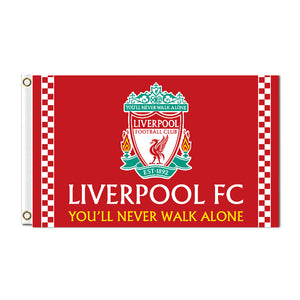 PREMIER LEAGUE CHAMPIONS Your'll Never Walk Alone 100% Polyester Digital Printing 3x5ft Banner with Brass Grommets