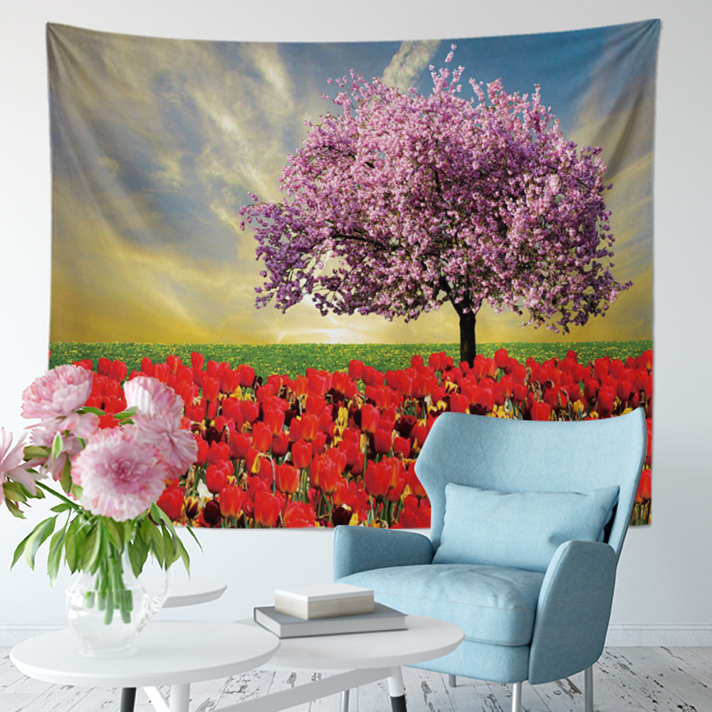 Landscape Decoration Tapestry Waves Boat Nature Landscape Tapestry Wall Hanging Dorm Decor Living Room Bedroom Decoration