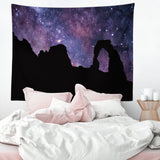 Mysterious Galaxy Tapestry Outer Universe Night Sky Earth Moon Nebula Art Nature Wall Hanging Dorm Decor Living Room Bedroom Decoration 51x 59 Inches