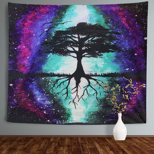 Sinonarui Forest Tapestry Psychedelic Tree Tapestry for Bedroom Aesthetic NatureTapestry Tree Starry Tapestry Wall Hanging for Room Decor, for Women Men Boys, Ethereal Tree Tapestry