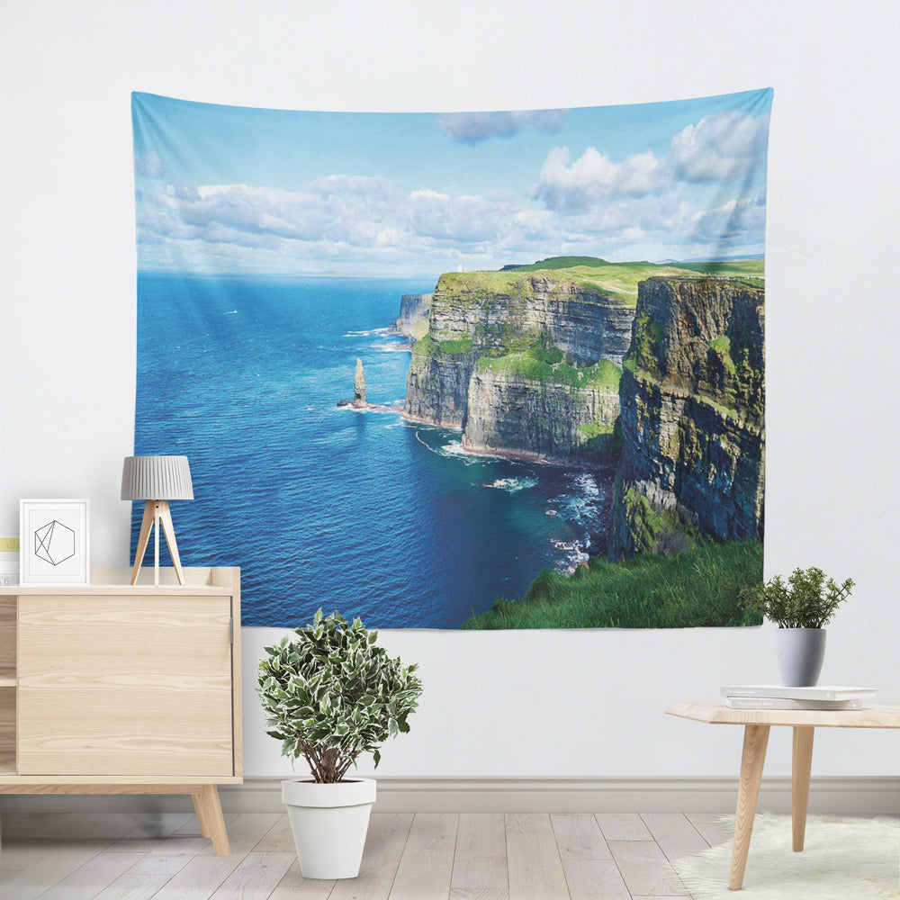 Landscape Decoration Tapestry Waves Boat Nature Landscape Tapestry Wall Hanging Dorm Decor Living Room Bedroom Decoration