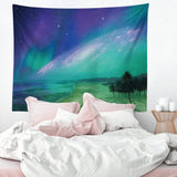 Mysterious Galaxy Tapestry Outer Universe Night Sky Earth Moon Nebula Art Nature Wall Hanging Dorm Decor Living Room Bedroom Decoration 51x 59 Inches