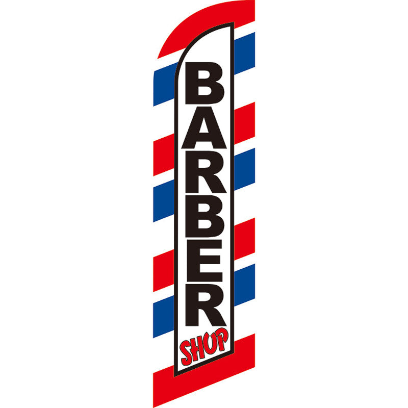 BARBER SHOP - Windless Swooper Flag Kit 15' Feather Banner Sign wb BARBER SHOP - Windless Swooper Flag Kit 15' Feather Banner Sign wb