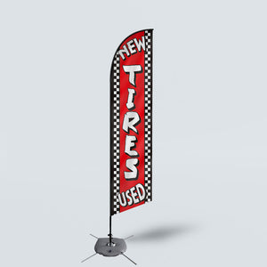 Sinonarui Tire Rims Advertising Custom Feather Razor Flags Blade Angled Flag for Display