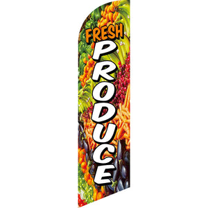 Sinonarui Fresh Produce Raspados Advertising Custom Feather Razor Flags Blade Angled Flag for Display
