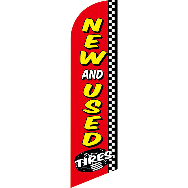 Sinonarui Tire Rims Advertising Custom Feather Razor Flags Blade Angled Flag for Display
