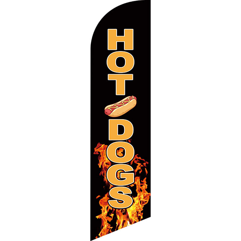 Sinonarui Hamburger Hot Dogs Advertising Custom Feather Razor Flags Blade Angled Flag for Display