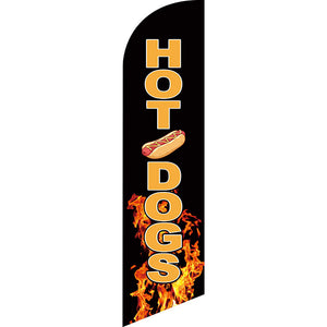 Sinonarui Hamburger Hot Dogs Advertising Custom Feather Razor Flags Blade Angled Flag for Display
