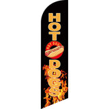 Sinonarui Hamburger Hot Dogs Advertising Custom Feather Razor Flags Blade Angled Flag for Display