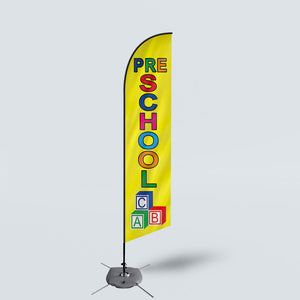 Sinonarui School Advertising Custom Feather Razor Flags Blade Angled Flag for Display