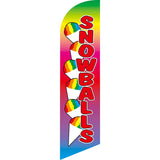 Sinonarui Ice Cream Raspados Advertising Custom Feather Razor Flags Blade Angled Flag for Display