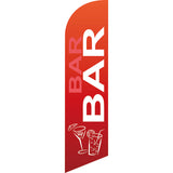 Sinonarui Beer Bar Advertising Custom Feather Razor Flags Blade Angled Flag for Display