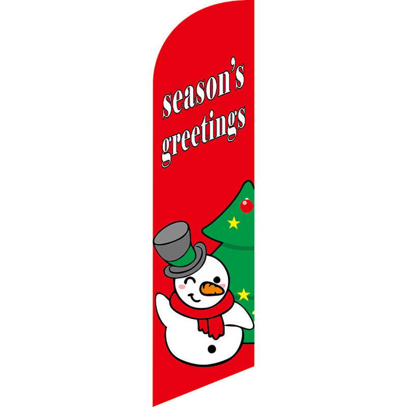 Sinonarui Christmas Advertising Custom Feather Razor Flags Blade Angled Flag for Display