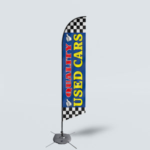 Sinonarui Used Cars Raspados Advertising Custom Feather Razor Flags Blade Angled Flag for Display