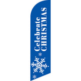 Sinonarui Christmas Advertising Custom Feather Razor Flags Blade Angled Flag for Display