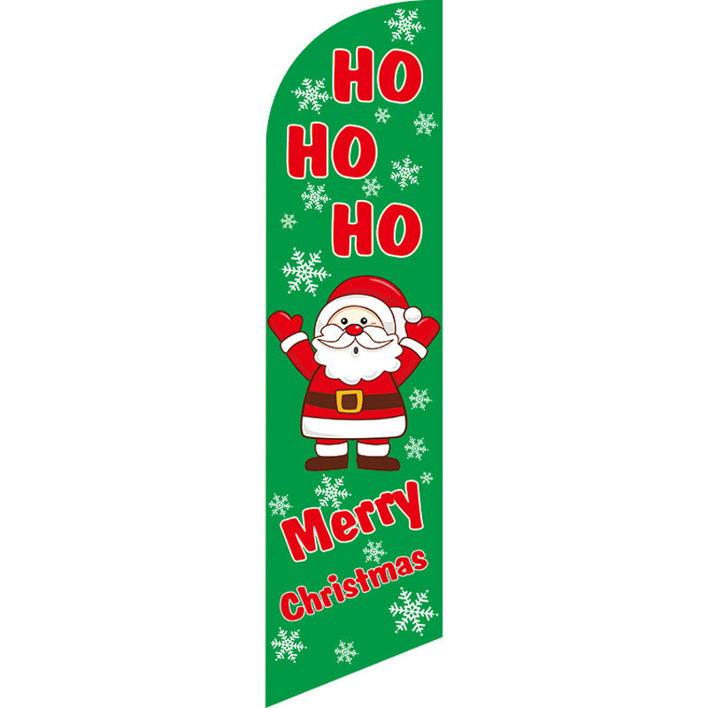 Sinonarui Christmas Advertising Custom Feather Razor Flags Blade Angled Flag for Display