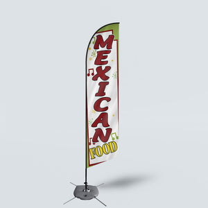 Sinonarui Mexican Raspados Advertising Custom Feather Razor Flags Blade Angled Flag for Display