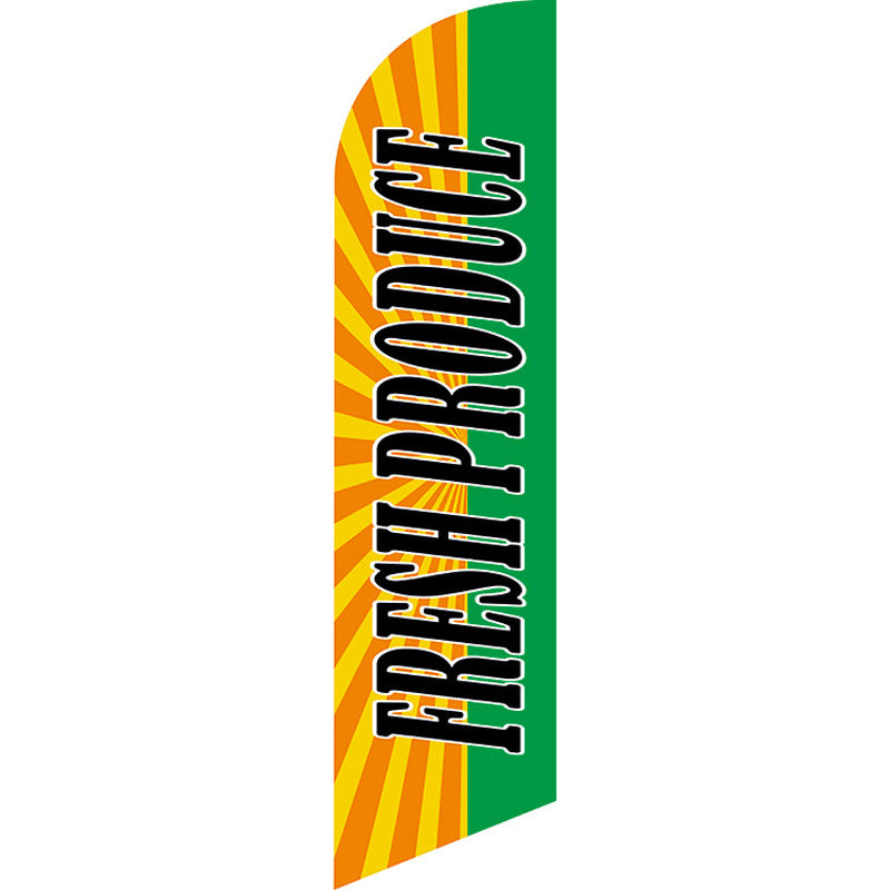 Sinonarui Fresh Produce Raspados Advertising Custom Feather Razor Flags Blade Angled Flag for Display