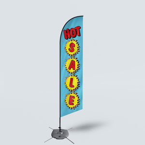 Sinonarui Sale Advertising Custom Feather Razor Flags Blade Angled Flag for Display