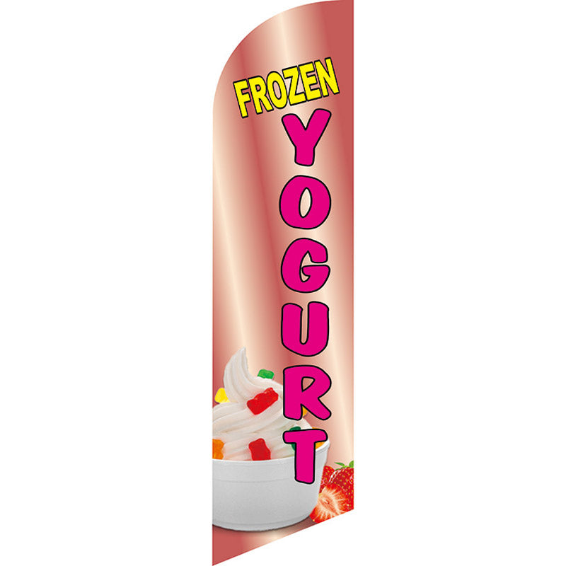 Sinonarui Ice Cream Raspados Advertising Custom Feather Razor Flags Blade Angled Flag for Display