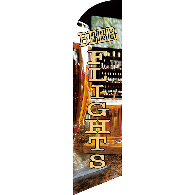 Sinonarui Beer Bar Advertising Custom Feather Razor Flags Blade Angled Flag for Display