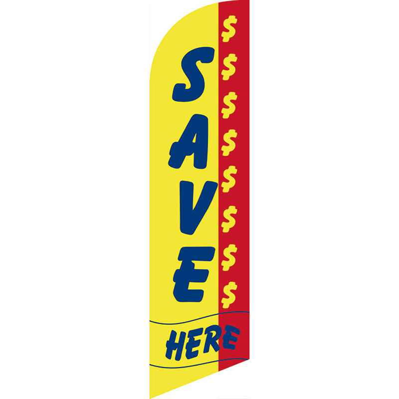 Sinonarui Save Advertising Custom Feather Razor Flags Blade Angled Flag for Display