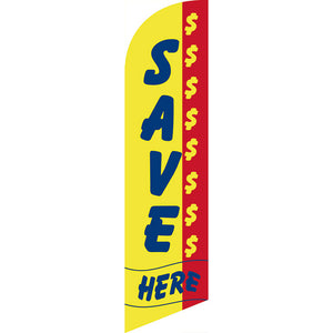 Sinonarui Save Advertising Custom Feather Razor Flags Blade Angled Flag for Display
