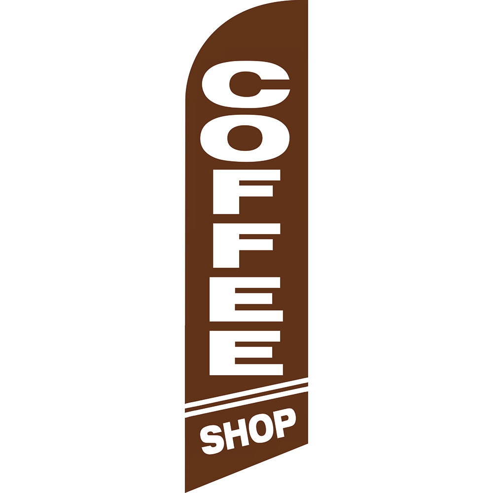 Sinonarui Coffee Advertising Custom Feather Razor Flags Blade Angled Flag for Display