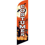 Sinonarui Halloween Advertising Custom Feather Razor Flags Blade Angled Flag for Display