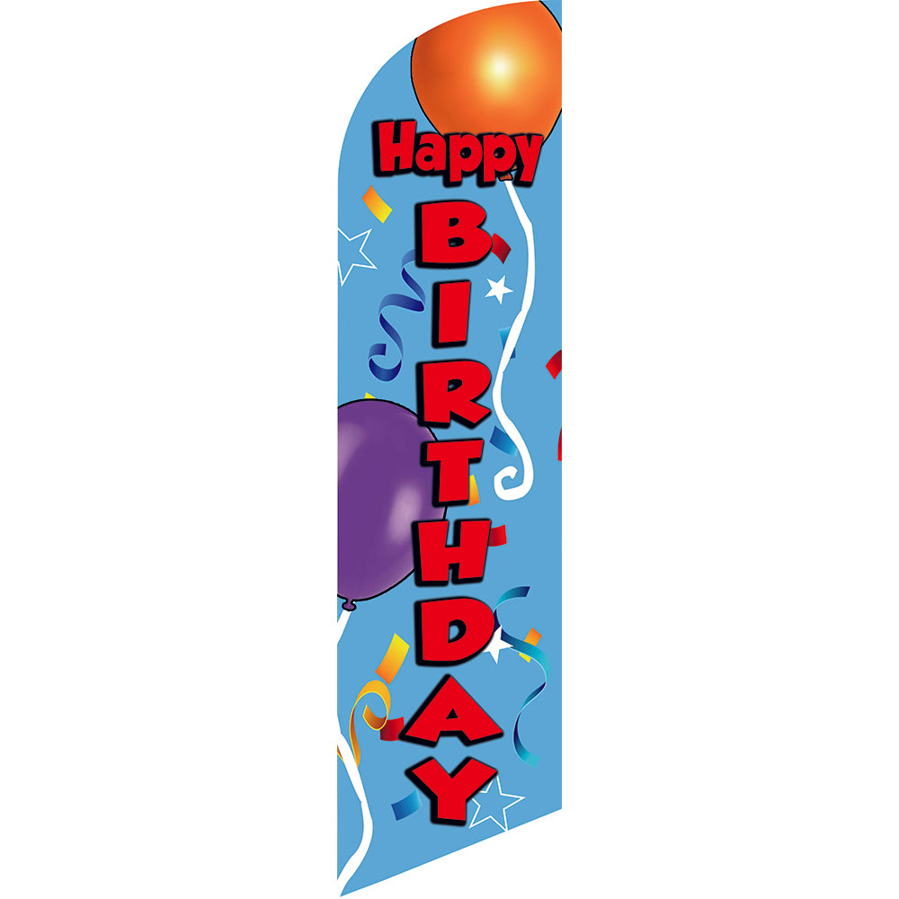 Sinonarui Party Birthday Advertising Custom Feather Razor Flags Blade Angled Flag for Display