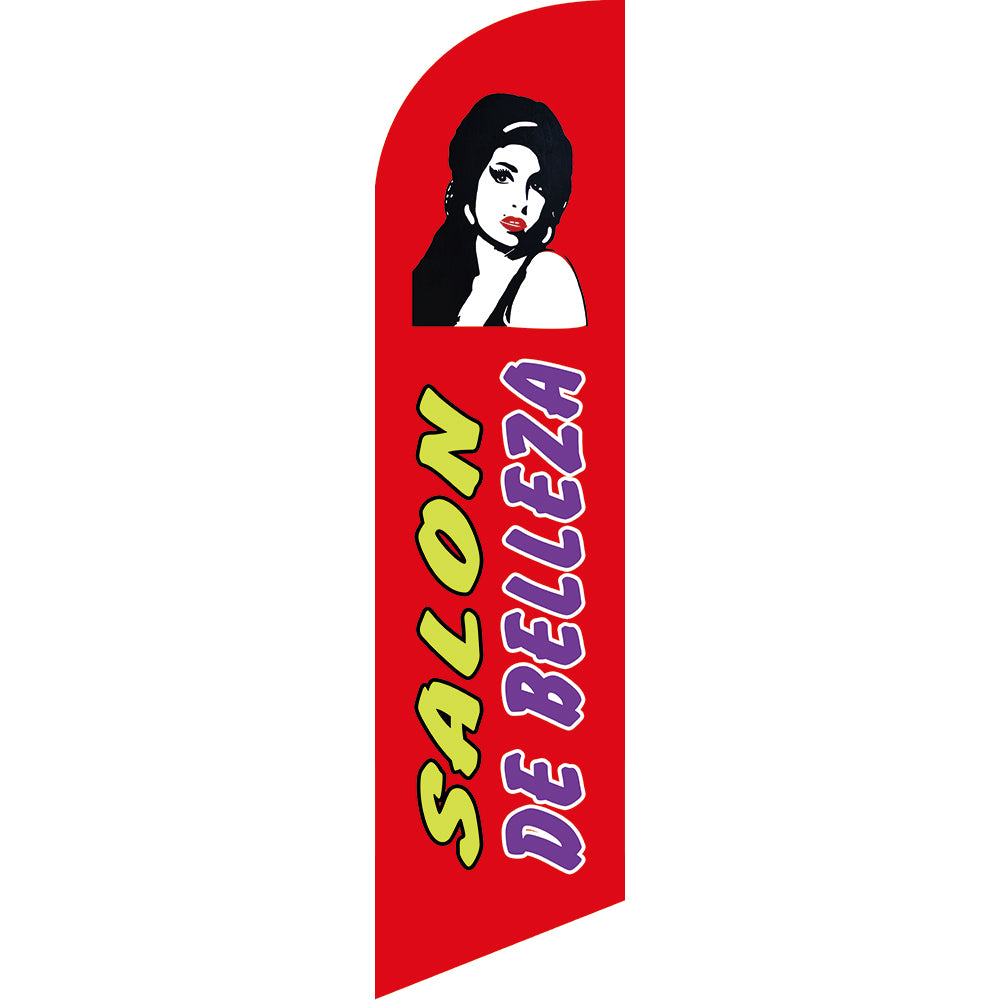 Sinonarui Salon Advertising Custom Feather Razor Flags Blade Angled Flag for Display