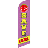 Sinonarui Save Advertising Custom Feather Razor Flags Blade Angled Flag for Display