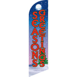 Sinonarui Christmas Advertising Custom Feather Razor Flags Blade Angled Flag for Display
