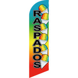Sinonarui Ice Cream Raspados Advertising Custom Feather Razor Flags Blade Angled Flag for Display