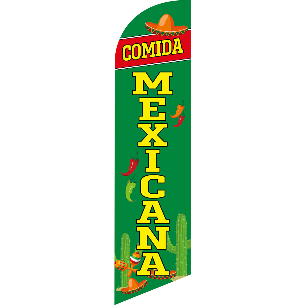 Sinonarui Mexican Raspados Advertising Custom Feather Razor Flags Blade Angled Flag for Display